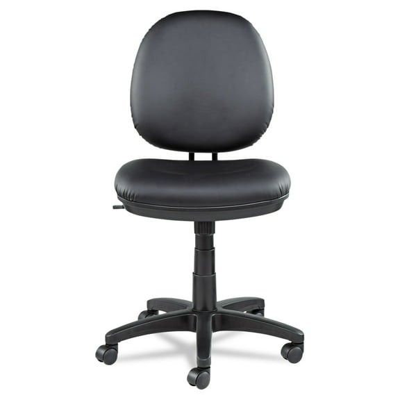 Alera Interval Series Swivel/Tilt Task Chair, Bonded Leather Seat/Back, up to 275 lb, Black