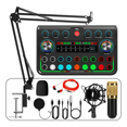 thumbnail image 3 of Micrófono Condensador Y Tarjeta Sonido Mezclador Con Accesorios Belug, Negro, 3 of 5
