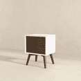 thumbnail image 2 of Wooden Nightstand Caroline Mid Century Modern Style White Night Stand 2-Drawer,Modern Nightstand, 2 of 6