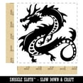 thumbnail image 2 of Asian Long Dragon Chinese Mythological Creature Square Rubber Stamp Stamping Scrapbooking Crafting - Small 1.25in, 2 of 7