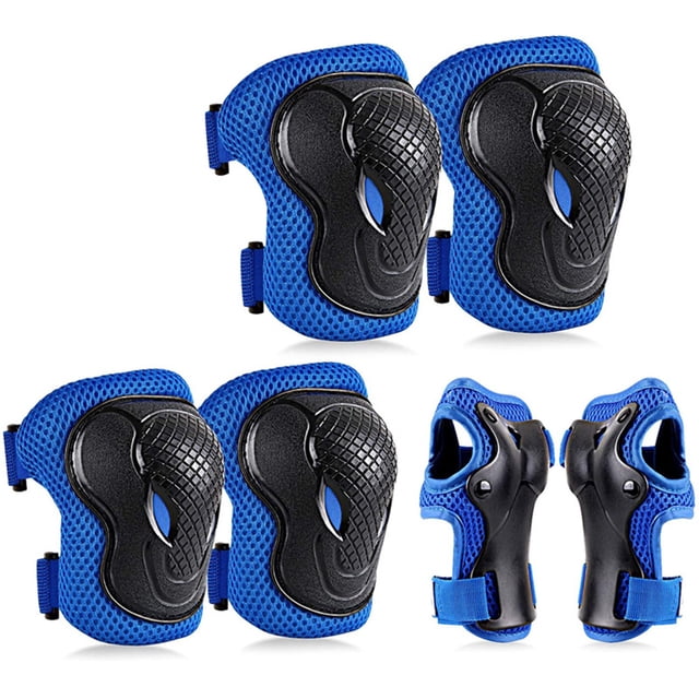 Rodilleras para niños, para niños, protectores, set de rodilleras, coderas 6 en 1, muñequeras, set de equipo de protección