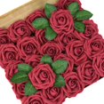 thumbnail image 2 of Ramo de rosas artificiales de espuma de imitación, ramo de flores para boda, boda, evento, celebración, centro de mesa, cumpleaños, Baby Shower, decoración, paquete de 100, 2 of 4