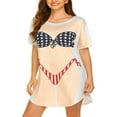 thumbnail image 2 of MesaSe Robe de Plage pour Femmes, Bikini Imprimé Amusant, T-Shirt de Plage, Tenue de Fête Amusante, 2 of 6