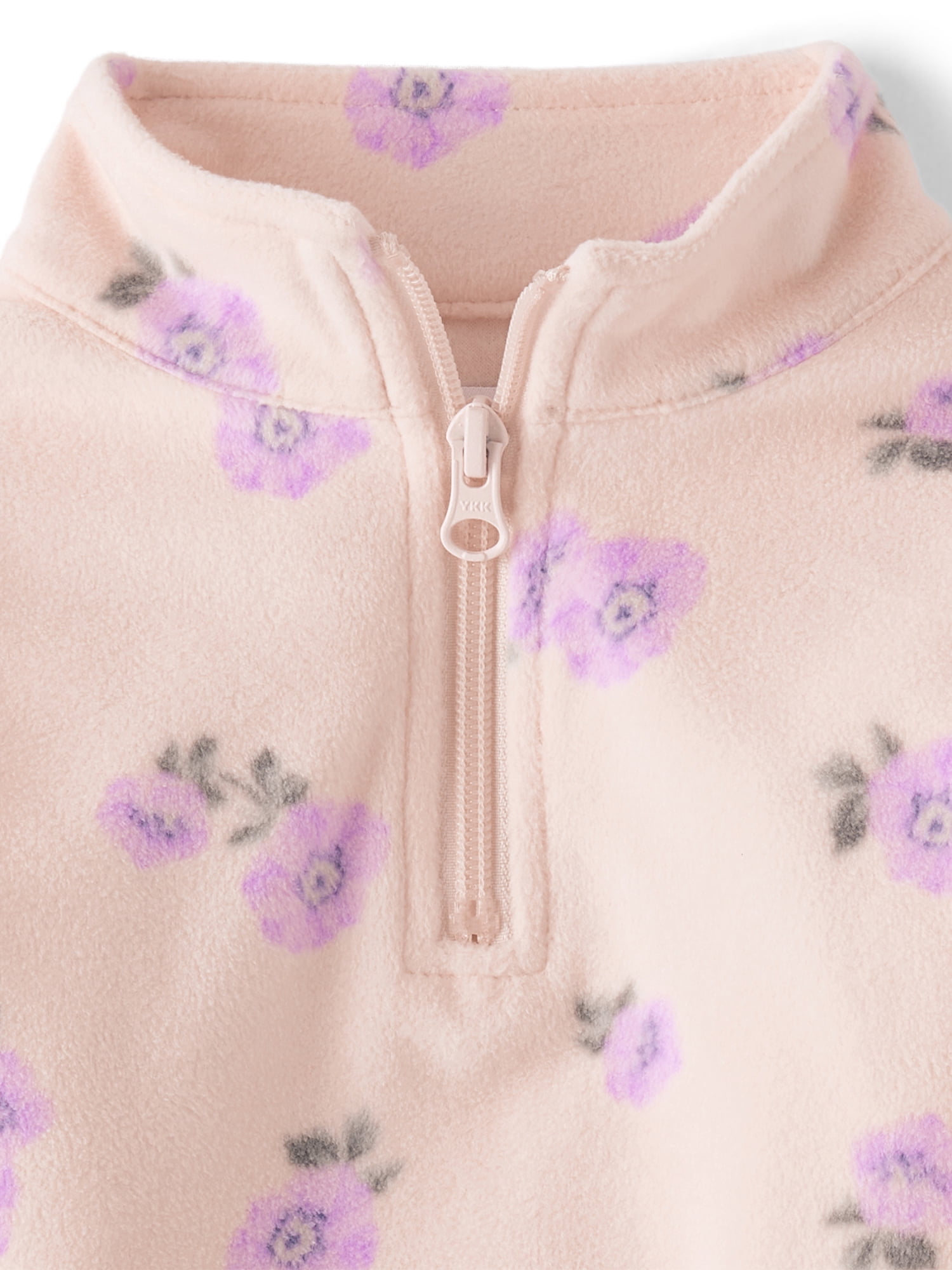 The Children's Place Toddler Girls Long Sleeve Microfleece Half Zip Pullover, Sizes 12M-5T