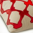 thumbnail image 2 of The HomeCentric Cushion Covers Zippered Pillow Covers Decorative Pillow Covers Pack of 2 22x22 inch (55x55 cm) Red Faux Leather Throw Pillow Covers Handmade Pillow Covers Abstract - All Time Red, 2 of 3