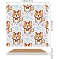 thumbnail image 2 of GZHJMY Square Drink Coasters, 6 Pcs Christmas Corgi Dog and Snowflakes Absorbent Ceramic Coffee Coasters for Drinks with Cork Base Housewarming Gift for Home Decor, 2 of 6