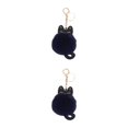 thumbnail image 2 of Qarigey Llavero con forma de gato, colgante para bolsa, añade un toque de ternura a la bolsa, llavero con colgante de gato, regalos, azul azul oscuro 2Conjunto, 2 of 6