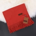 thumbnail image 1 of Bufanda de cachemira de color sólido para otoño e invierno, bufanda gruesa con forro de lana, bufanda cálida de invierno para mujer, 1 of 6