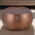 thumbnail image 2 of Exquisite Handcrafted & Durable 32" Round Aluminum Coffee Table|Antique Copper, 2 of 7