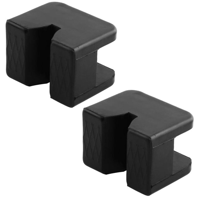Miangastore 2PCS Jack Rubber Cover Jack Pad Universal Slotted Frame Rubber Stand Jack Rubber Support Sleeve (Black)