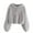 Gray, variant on Hoodie Kids Girl's Fleece Hoodie Warm Loose Button Down Pullover Jacket Top Coat (White,M)