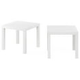 thumbnail image 5 of SONGMY Classic Homey Square Parsons Side End Table, Set of 2, White, 5 of 5