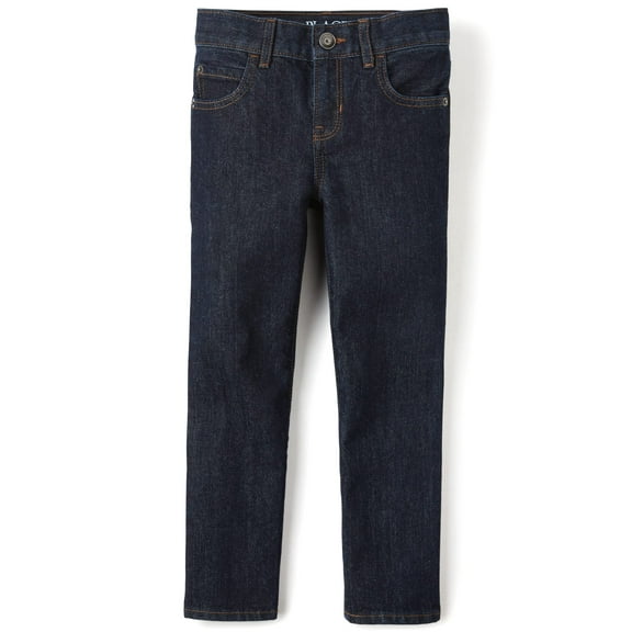 The Children's Place boys Basic Straight Leg Jeans, Dk Rinse Wash, 10