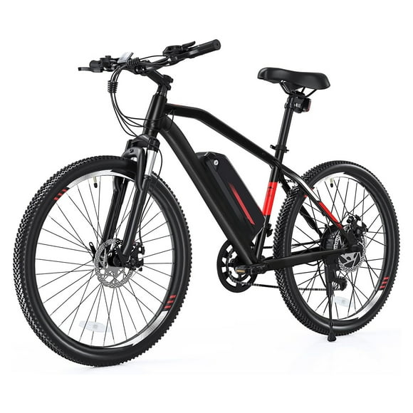 XPRIT CyberTruck 300,27.5" 48V Electric Bike, 500W Motor Electric Bicycle for Adults, 60km Range 32km/h Mountain Bike with Front Suspension, Shimano 21-Speed Commuter E-Bike,Quick Charge,Black