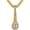 Gold no chain, variant on Men Stainless Steel Classic Hip Hop Rock Crystal Micro-Pave Iced Out CZ Inlay Music Microphone Pendant Necklace