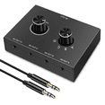 thumbnail image 1 of 4 Way 3.5mm Jack Audio Switcher Stereo Bi-Directional Audio Switch Splitter Box 4 in 1 Out Headphone Amplifier, 1 of 5
