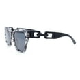 thumbnail image 5 of Womens Bold Thick Chain Jewel Arm Oversize Cat Eye Plastic Sunglasses Slate - Black, 5 of 6