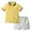 Yellow, variant on LYMAYTER Newborn Boys Shorts Outfits 2PCS Infant Solid Color Tees Shirt Summer Shorts Set 3-18 M