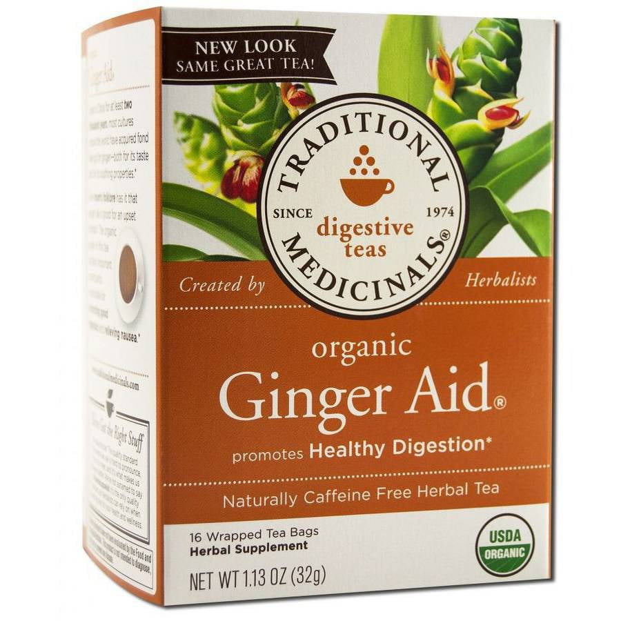 Traditional Medicinals Ginger Aid Tea, Organic, 16 Count (Pack of 2