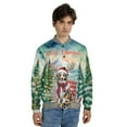 thumbnail image 4 of Merry Christmas Santa Reindeer Antlers Australian Shepherd Sleigh Xmas Winter Holiday All Over Print 3D Baseball Jacket Aussie Dog Lover Gifts Bomber Jacket Softball - 00023, 4 of 6