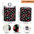 thumbnail image 5 of Yayeee 2 Pack Qtip Holder Bathroom Cotton Swab Canister with Lid Clear Dispenser Set, Red Block Pattern, 5 of 6