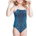 thumbnail image 2 of SEANATIVE Snake Stripes Kids Swimsuit One Piece Blue Cool Swimwear Body Suits for Girls Breathable Summer Bikini Bathing Suit Size 1-2 T, 2 of 5