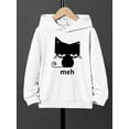 thumbnail image 3 of Funny Cat Print Boys Casual Long Sleeve Sweatshirt ,Kids Hoodie Tops For Fall Winter, 3 of 9