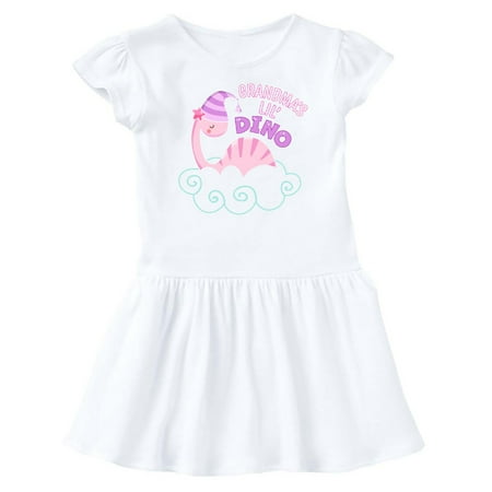 

Inktastic Grandma s Lil Dino with Cute Pink Baby Dinosaur Gift Baby Girl Dress