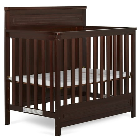 UPC: 0810063663124 | Dream On Me Harbor Full Panel 4 in 1 Convertible Mini Crib Espresso