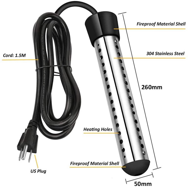 Immersion Heater, Portable Electric Submersible Water Used in Swimming Pool  Tub Bathtub US Plug - Walmart.com