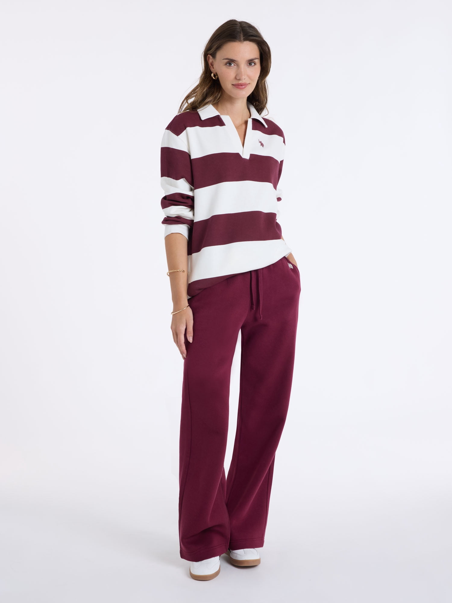 U.S. Polo Assn. Women's Fleece Wide Leg Pant