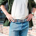 thumbnail image 3 of Men Canvas Double Ring Belt Plus Size Men Cloth Casual Belt for Jeans Pants, 3 of 7