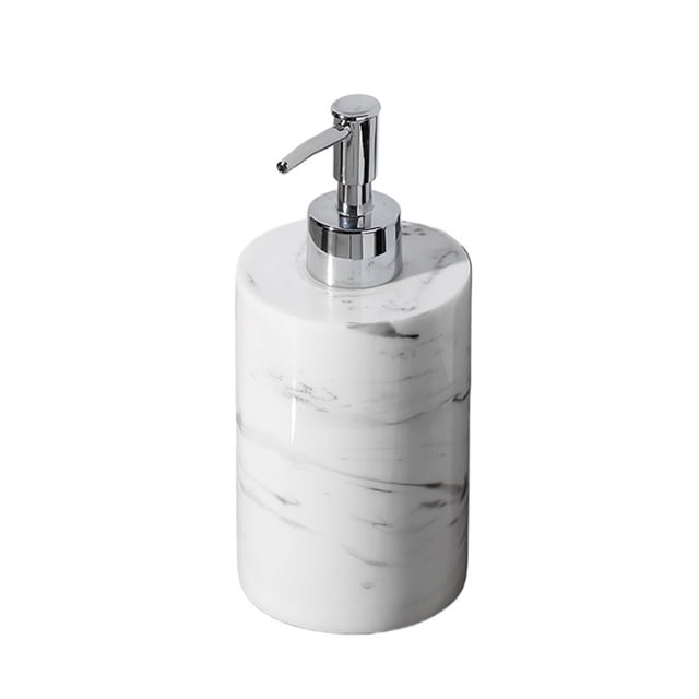 Dispensador de jabón con cabezal de bomba plateado, dispensador de jabón for manos y platos for encimera de baño, decoración de fregadero de cocina