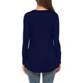 thumbnail image 4 of UPPADA Fashion Womens Pleated Tunic Tops to Wear with Leggings Long Sleeve Round Neck Blouse Shirts Solid Color Loose Tunics, 4 of 7