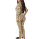 thumbnail image 3 of VISgogo Mono con Estampado de Leopardo Animal para Mujer, Manga Larga con Escote en V Profundo Bodycon Pantalones Largos Body Ropa de Dormir VISgogo moda, 3 of 8