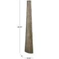 thumbnail image 3 of DecMode 48" Slim Flat Tall Floor Cone Brass Aluminum Metal Vase with Textured Ridges, 3 of 9