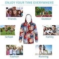 thumbnail image 5 of Picia Hawaiian Style Pattern Youth Hoodie - Warm Pullover Sweatshirt with Kangaroo Pocket, Ideal for Boys and Girls-Small, 5 of 6