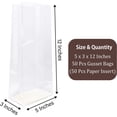 thumbnail image 2 of Morepack Gusseted Flat Bottom Cellophane Bags with Paper Insert 50 Pcs 5x3x12 Inches Gusseted Cello Bags, 2 of 7