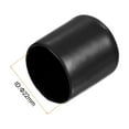 thumbnail image 3 of Uxcell 20 piezas Tapas redondas de goma 0.87" Cubierta negra protectores de rosca, 3 of 7