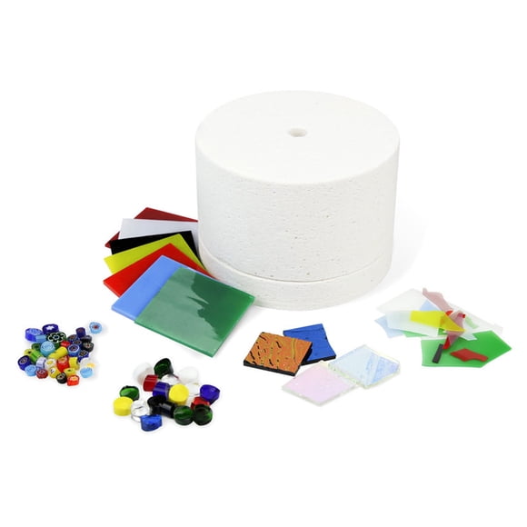 Kenally Horno pequeño de amplia aplicación, 6 uds., con papel de revestimiento para horno microondas de cerámica de fusión de vidrio Joyas, gemas y relojes Juego de 6