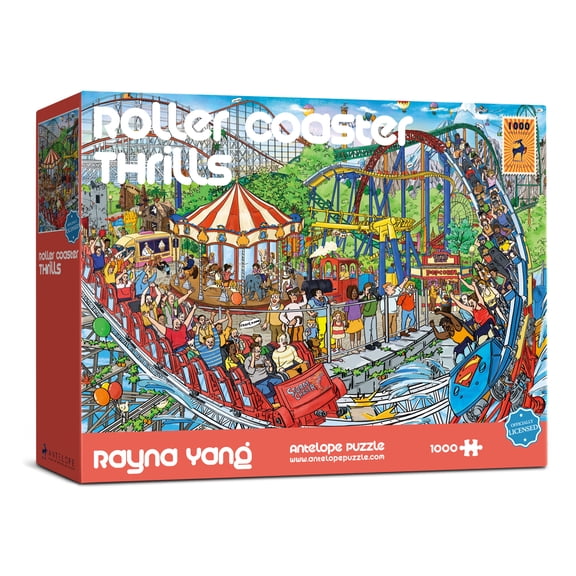 Antelope - 1000 Piece Puzzle for Adults, Roller Coaster Jigsaw Puzzles 1000 Pieces, Theme Park Puzzle, High Resolution, Matte Finish, Smooth Edging, No Dust Exciting Puzzles