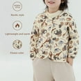 thumbnail image 4 of GYRATEDREAM Toddler Girls Boys Fall Winter Jacket Baby Cotton Long Sleeve Button down Graphic Print Cardigan Coat Unisex Kids Warm Thicken Outwear for 2-9Y, 4 of 8