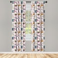 thumbnail image 3 of Ambesonne Music Curtains, Drums Speakers Records, Pair of 28"x63", Multicolor, 3 of 5