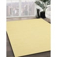 thumbnail image 2 of Ahgly Company Indoor Round Contemporary Chrome Gold Yellow Abstract Area Rugs, 3' Round, 2 of 6