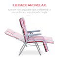 thumbnail image 4 of Outsunny Ensemble de 2 Chaises Longues de Jardin, Fauteuils Inclinables d'Extérieur, Gris et Rouge, 4 of 10