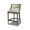 thumbnail image 4 of Paris 26.5" Farmhouse Counter Height Bar Stool with Backrest, Light Beige Linen, 4 of 6