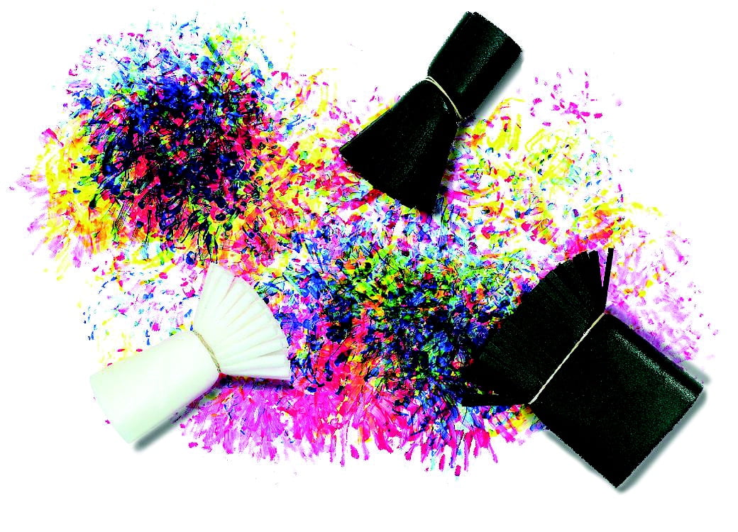 Roylco Funny Floppy Foam Paint Brush Set with Idea Guide, Set of 6