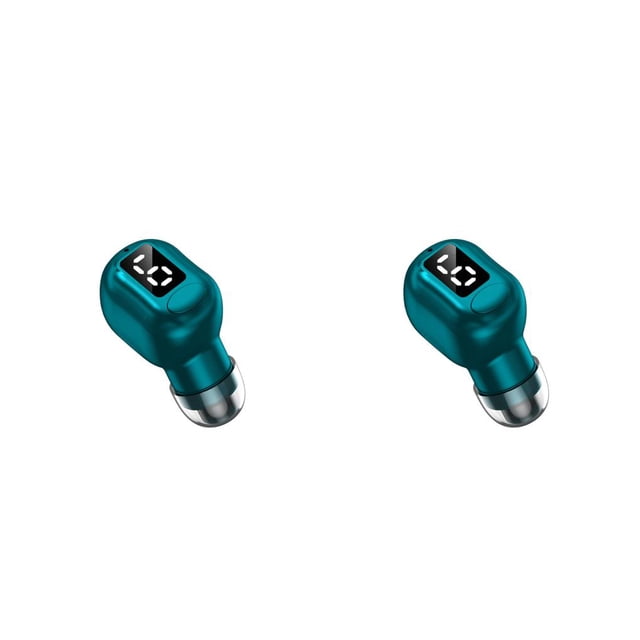 Inteprter 1 pieza auricular inalámbrico con batería IPX5 impermeable asistente de voz en la oreja auriculares música comunicación auricular Azul 2Conjunto