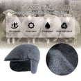 thumbnail image 3 of Men's Winter Newsboy Trapper Basecap with Ear Flaps Warm, Insulated Elmer Fudd Baseball Cap Lined with Wool and Faux Fur for Cold Weather Protection M Black, 3 of 6