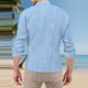 thumbnail image 5 of Seeotter Mens Long Sleeve Shirts Casual Button Collared Shirts Raglan Golf T Shirt, 5 of 7